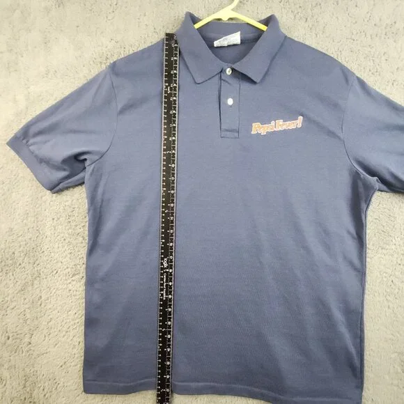 Vintage 90's Pepsi Promo Polo Shirt Mens Extra Large Navy Blue USA Made Beverage - Picture 6 of 9